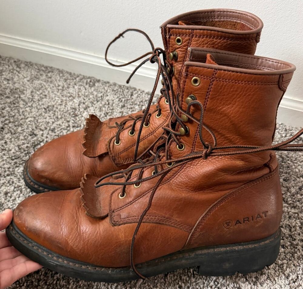 Ariat Mens Cascade 8" work boots size 14EE (wide)